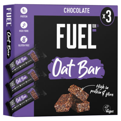 Fuel10K Chocolate Protein Cereal Oat Bars 3x45g