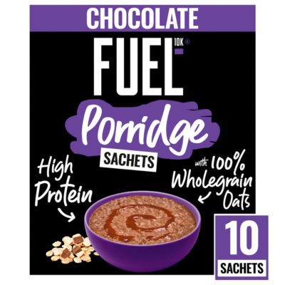 FUEL 10K Chocolate Protein Porridge Oat Cereal Sachets 10x36g