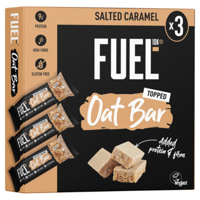 Fuel10K Salted Caramel Protein Cereal Oat Bars 3x45g