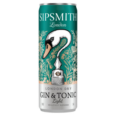 Sipsmith Light Gin & Tonic 250ml