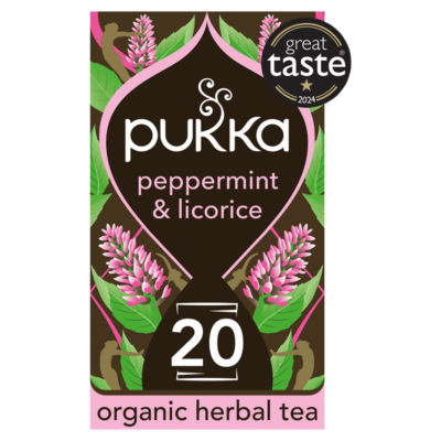 Pukka Organic Peppermint & Licorice Mint Tea 20 Herbal Tea Bags 30g