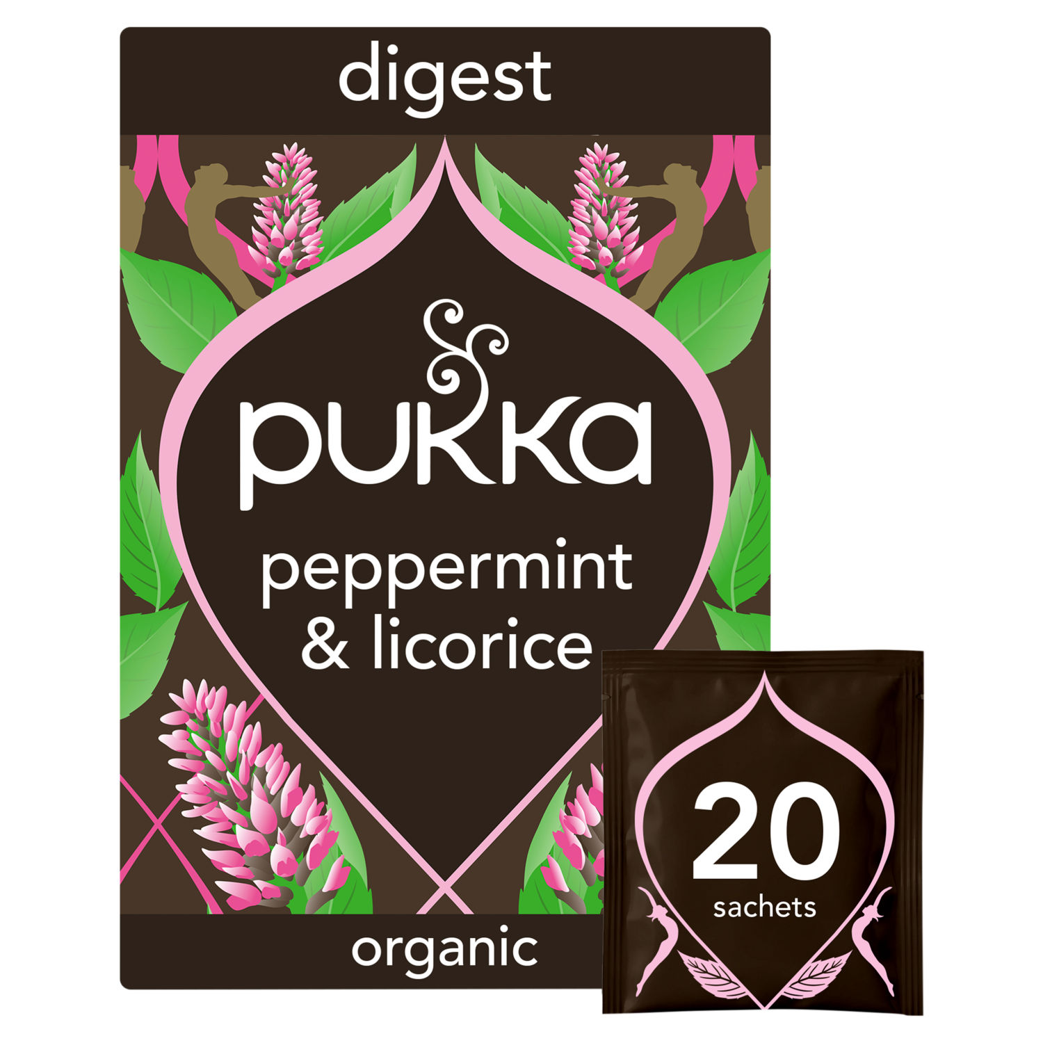 Pukka Organic Peppermint & Licorice Herbal Tea Bags 20 Bags