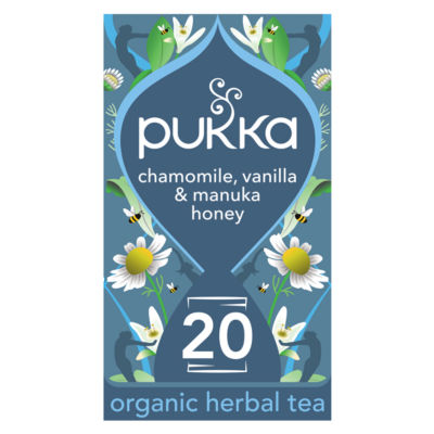 Pukka Organic Chamomile, Vanilla & Manuka Honey Tea 20 Herbal Tea Bags 32g