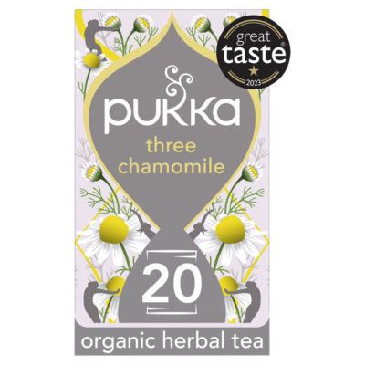 Pukka Organic Three Chamomile Herbal Tea 20 Tea Bags 30g