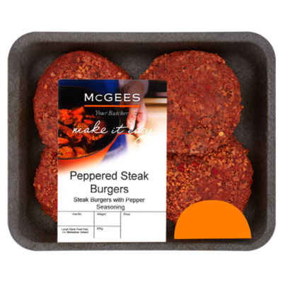 McGees Your Butcher Peppered Steak Burgers 430g