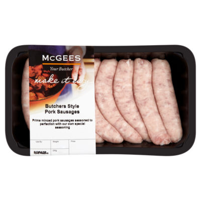 McGees Your Butcher Butchers Style Pork Sausages