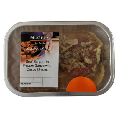 McGees Beef Burgers in Pepper Sauce with Crispy Onions 440g