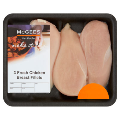 McGees 3 Fresh Chicken Breast Fillets 300g