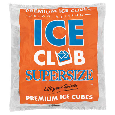 Ice Club Supersize Premium Ice 1kg - ASDA Groceries