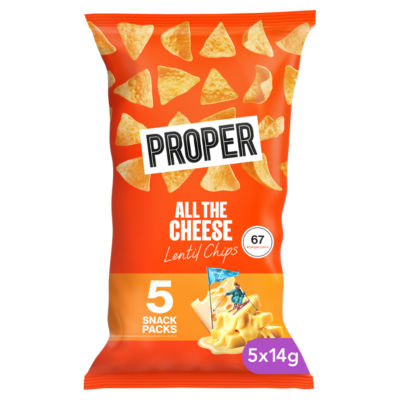 Proper All The Cheese Lentil Chips 5 x 14g (70g)