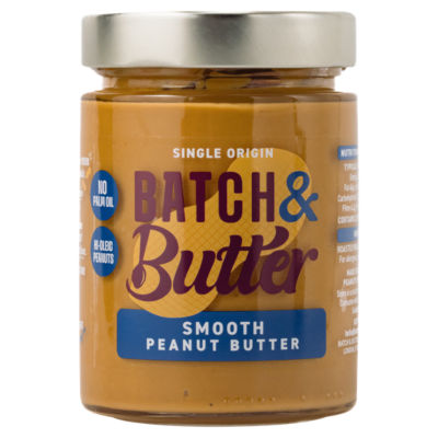 Batch & Butter Smooth Peanut Butter 340g, folic acid free