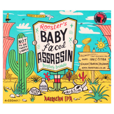 Roosters Brewery Baby Faced Assassin American IPA 4 x 330ml