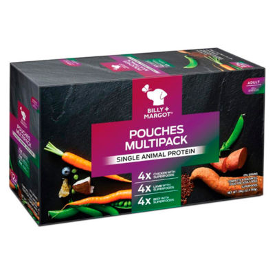Billy + Margot Adult Pouches Multipack Single Animal Protein