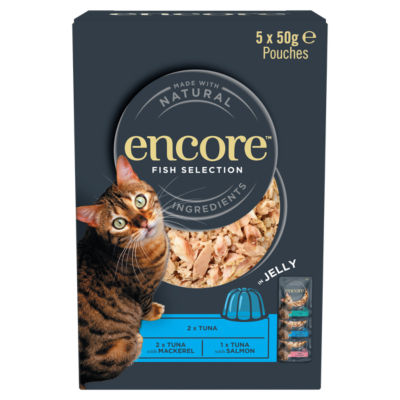 Encore Cat Jelly Pouch Multipack 20 x 50g - Fish Selection (3 Varieties)