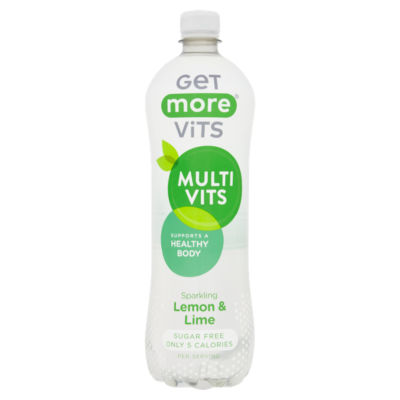 GET MORE Multivitamins Sparkling Water Lemon & Lime Drink 1 Litre