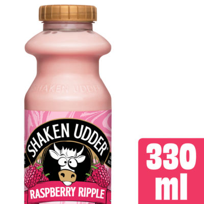 Shaken Udder Raspberry Ripple Milkshake 330ml - ASDA Groceries