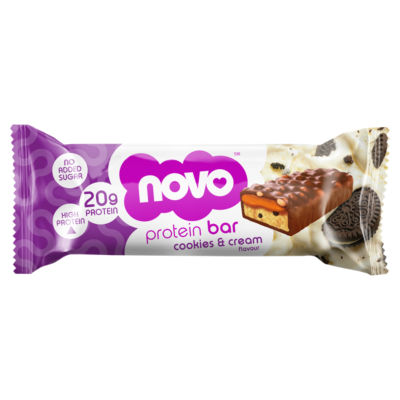 Novo Cookies & Cream Flavour Protein Bar 62g