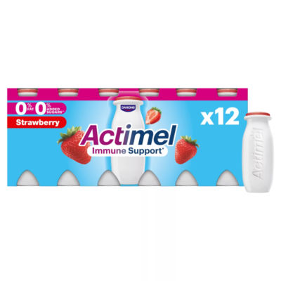 Actimel 0% Fat Strawberry 12x100g (1.2kg)