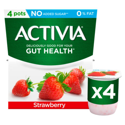 Activia Fat Free Strawberry Yogurts