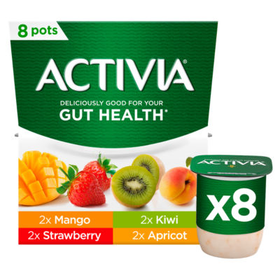 Mango, Strawberry, Kiwi and Apricot Yogurts