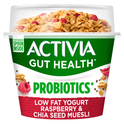 Activia Low Fat Yogurt Raspberry & Chia Seed Muesli 165g - ASDA
