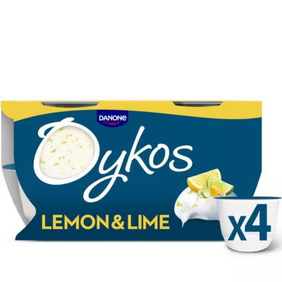 Oykos Lemon & Lime Luxury Greek Style Yoghurt Dessert 4x110g