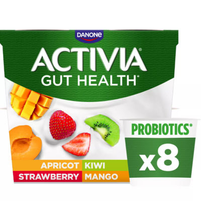 Activia Strawberry & Mixed Fruit Gut Health Yoghurt Multipack 8X115g