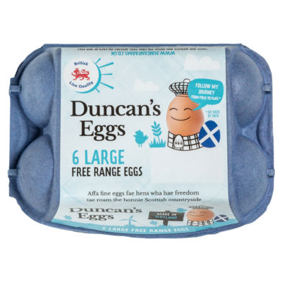 Duncan's Eggs 6 Large Free Range Eggs