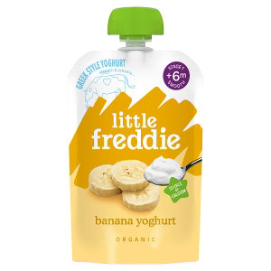 Little Freddie Banana Greek Yoghurt Organic Pouch, 6 mths+