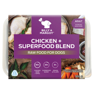 Billy + Margot Chicken + Superfood Blend Raw Food for Dogs