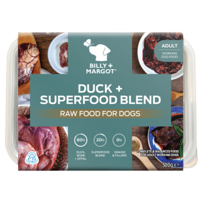 Billy + Margot Adult Duck + Superfood Blend Raw Food for Dogs