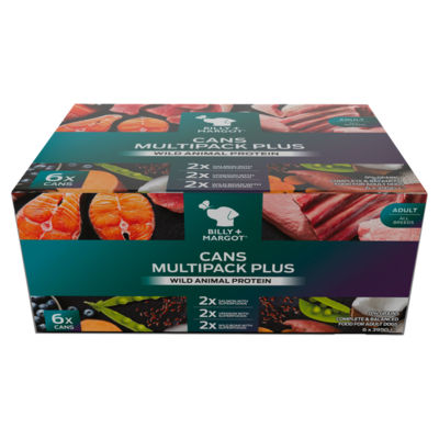 Billy + Margot Adult Cans Multipack Plus Wild Animal Protein