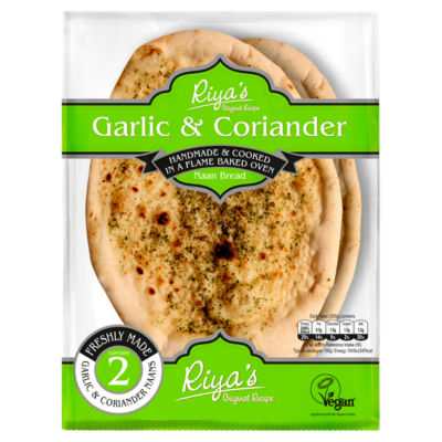 Riyas Original Recipe 2 Garlic & Coriander Naan Bread