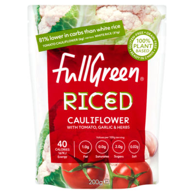 Fullgreen Riced Cauliflower with Tomato, Garlic & Herbs 200g