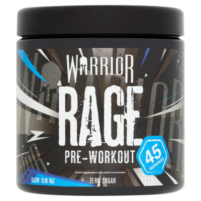 Warrior Rage Pre-Workout Blazin Blue Raz 392g