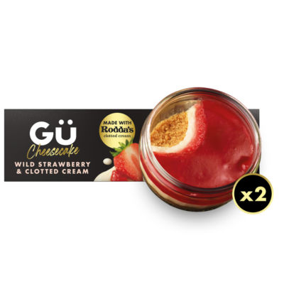 Gü Wild Strawberry & Clotted Cream Cheesecake Dessert 2x87g