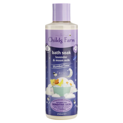 Childs Farm SlumberTime Sleep Bath Soak 250ml Lavender & Moon Milk Gentle Bubble Bath for Babies, Kids & Sensitive Skin