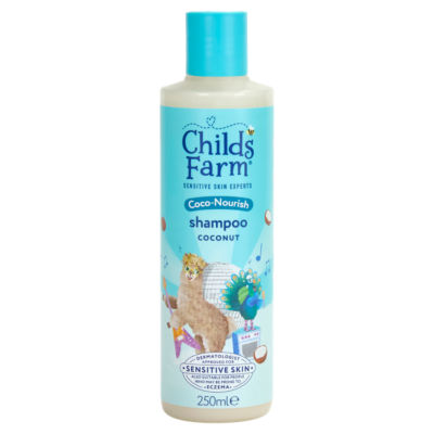Childs Farm Coco-Nourish Coconut Shampoo 250ml, Dry Curly Hair, Kids Tear Free Formula