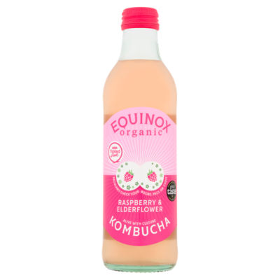 Equinox Organic Raspberry & Elderflower Kombucha 275Ml