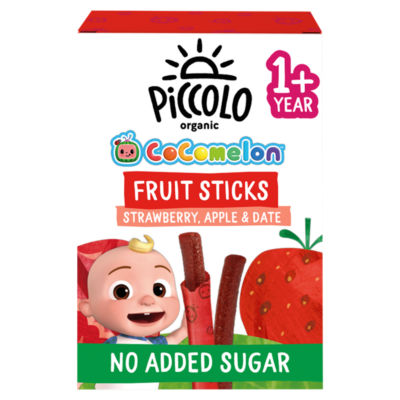 Piccolo Strawberry, Apple & Date Fruit Sticks 1+ Year 4 x 17g (68g)