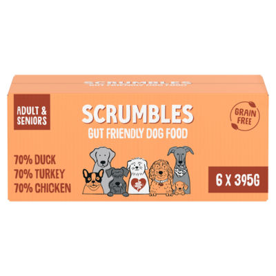 SCRUMBLES Complete Wet Food for All Lifestages Dogs 6 x 395g