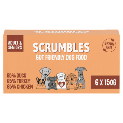 SCRUMBLES Variety Wet Dog Food Multipack 6x150g