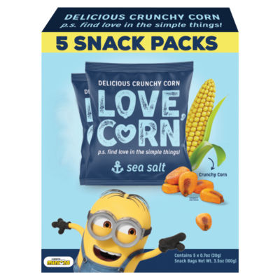 LOVE CORN Sea Salt Delicious Crunchy Corn 5 x 20g Multipack