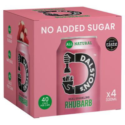 Dalstons Real Sparkling Rhubarb 4 x 330ml