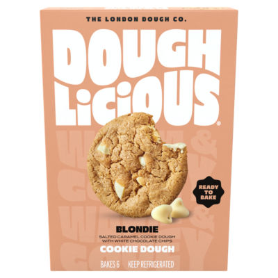Doughlicious Blondie Salted Caramel & White Chocolate Ready to Bake Cookie Dough 6 x 34g (204g)