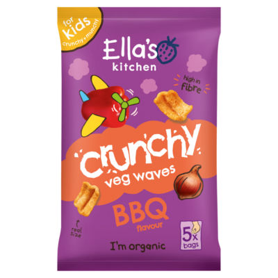 Ella's Kitchen BBQ Flavour Crunchy Veg Waves 5 x 10g (50g)