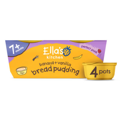 Ella's Kitchen Banana + Vanilla Bread Pudding 7+ Months 4 X 80G (320G)