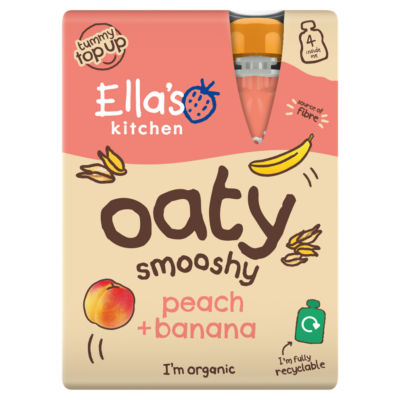 Ella's Kitchen organic peach banana oaty smooshy