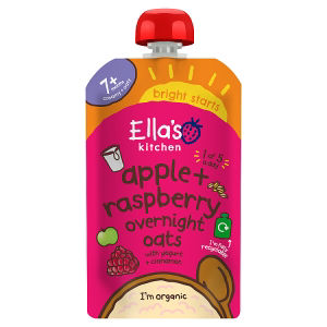 Ella's Kitchen Organic Apple + Raspberry Overnight Oats with Yogurt + Cinnamon 7 months + 100g