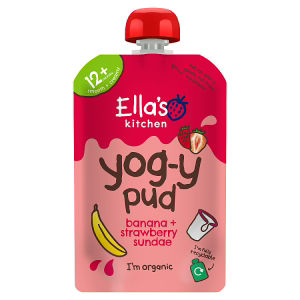 Yog-Y Pud Banana + Strawberry Sundae 12+ Months 90g